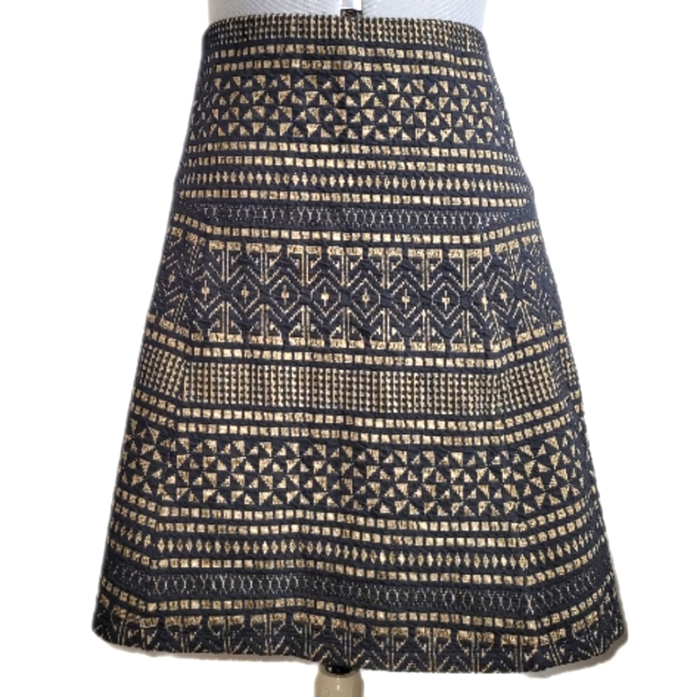 J McLaughlin Calix Jacquard Flare Skirt Sz XL